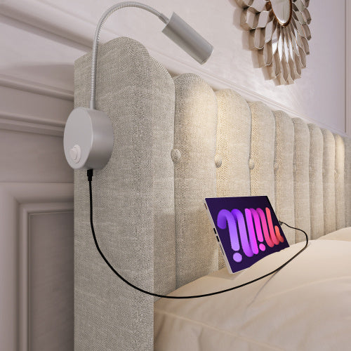 Linen Storage Space Bed Frame With Mattress Queen Size