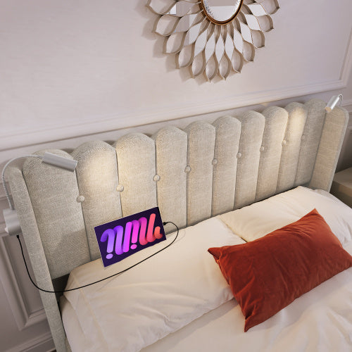 Linen Storage Space Bed Frame With Mattress Queen Size